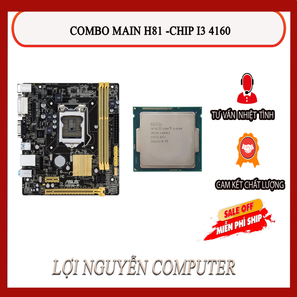 COMBO MAIN H81 ASUS -CHIP I3 4160/ H81 ASUS -CHIP I5 4570  2ND