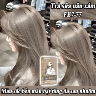 2025 màu tóc phổ biến👧👧Trà sữa nâu xám,Thuốc Nhuộm Tóc,Nhuộm dễ dàng tại nhà,Khỏe mạnh  không hại cho tóc,làm trắng da