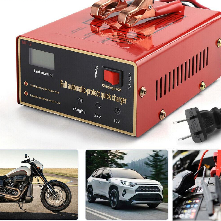 🌟🌟 Bộ sạc ắc quy ac quy pin không cần bảo trì 12V/24V 10A Công suất 140W cho ô tô điện xe máy