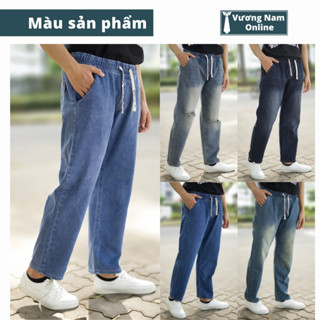  Quần jean nam Baggy Lưng Thun chất bò denim form đẹp thoáng mát VNO142 
