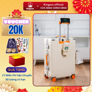 Vali khung nhôm Cao Cấp KINGSUN 813/051 Size 20/24,Bảo hành 5 năm