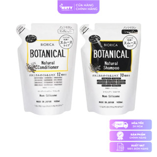 Dầu Gội, Dầu Xả Thực Vật Không Silicon Biorica Botanical Natural Shampoo Non Silicone (400ml/túi)