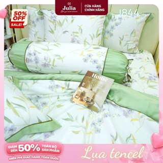 Bộ chăn ga gối ra giường lụa tencel siêu mềm mịn Hàn Quốc Julia 844