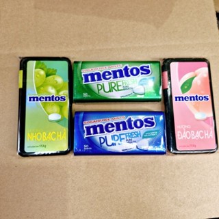 Viên Ngậm Không Đường Mentos Hương Nho/Đào  Bạc Hà 17,5g