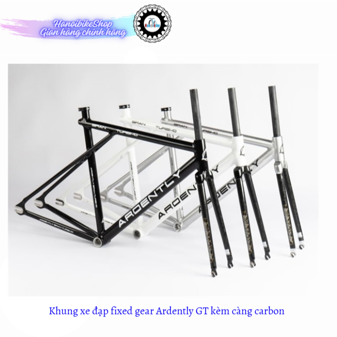 Khung xe đạp fixed gear Ardently GT kèm càng carbon
