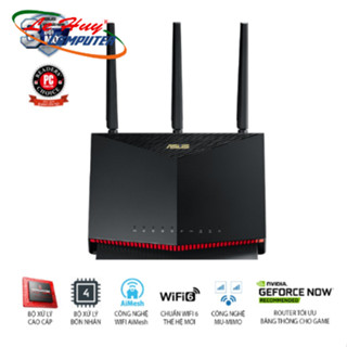 Bộ phát wifi 6 Asus RT-AX86U Pro (Chuẩn AX/ AX5700Mbps/ 3 Ăng-ten ngoài/ Wifi Mesh/ Dưới 80 User) - Hàng Chính Hãng