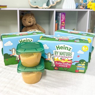  Váng sữa Heinz Custard hoa quả nghiền giàu vitamin C cho bé từ 6 tháng tuổi  lốc 4 hộp  