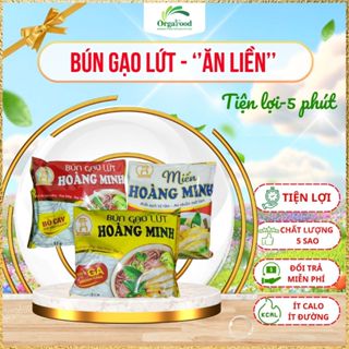 Bún gạo lứt ăn liền miến ăn liền Hoàng Minh vị bò gà gia vị siêu tiện lợi