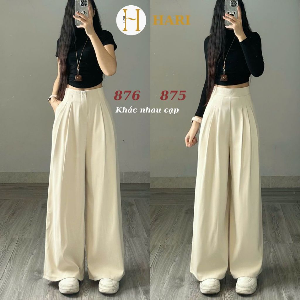 Quần dài ống rộng Hari chất Gold form suông rộng | BigBuy360 - bigbuy360.vn