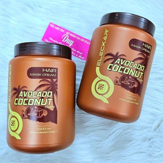 Hấp Dầu Kem xả Ủ Tóc NaNo Collagen ( Bơ Dừa ) ELECKAR 1000ml - Ngăn Ngừa Và Phục Hồi Tóc Cho Tóc Mềm Mượt