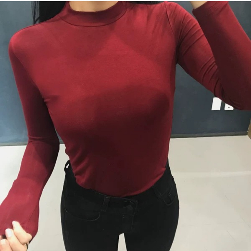 Áo thun dài tay cổ 3p siêu co giãn chất cotton mịn dày dặn Justdun A99 | BigBuy360 - bigbuy360.vn