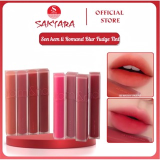 Son kem lì Romand Blur Fudge Tint 5g Hàn Quốc chất son mềm mịn bám đều lâu trôi 03 Musky Cam đỏ gạch, Màu 04 Rad