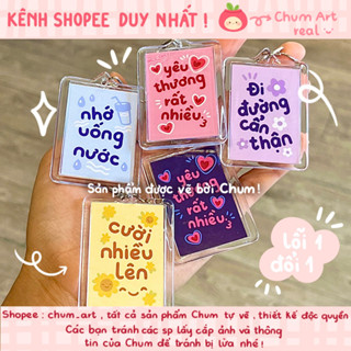 CHÍNH CHỦ Móc khoá lời nhắn nhủ yêu thương treo cặp sách, chìa khoá CÓ LỚP SEAL