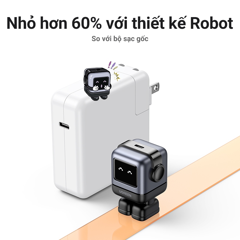 UGREEN Củ sạc nhanh Uno 30W RoboGaN cho iPhone 17 16 15 14 Pro Max iPad Samsung Huawei,Charger 15550 30W Black | BigBuy360 - bigbuy360.vn