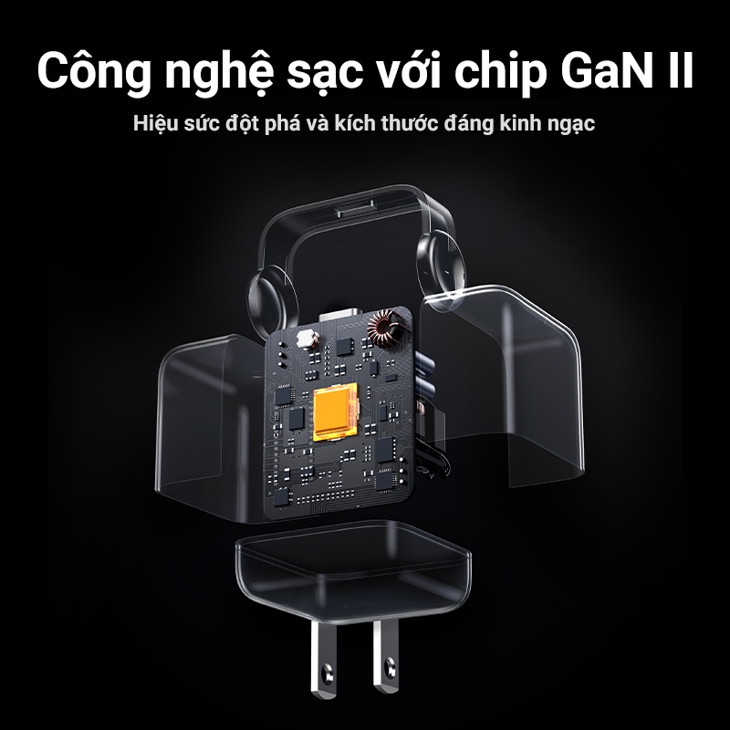 UGREEN Củ sạc nhanh Uno 30W RoboGaN cho iPhone 17 16 15 14 Pro Max iPad Samsung Huawei,Charger 15550 30W Black | BigBuy360 - bigbuy360.vn