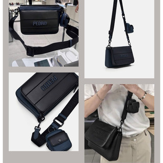   Full box Túi đeo chéo PEDRO nam phom chữ nhật Sling With Earphone Holder 