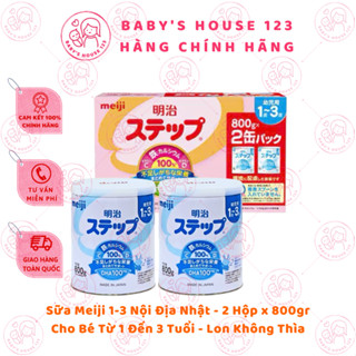 SET 2 HỘP SỮA MEIJI 1-3 NỘI ĐỊA NHẬT BẢN - hộp 800gr