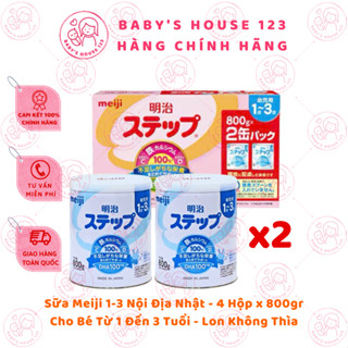 COMBO 4 HỘP SỮA MEIJI 1-3 NỘI ĐỊA NHẬT BẢN (HỘP 800gr x 4)