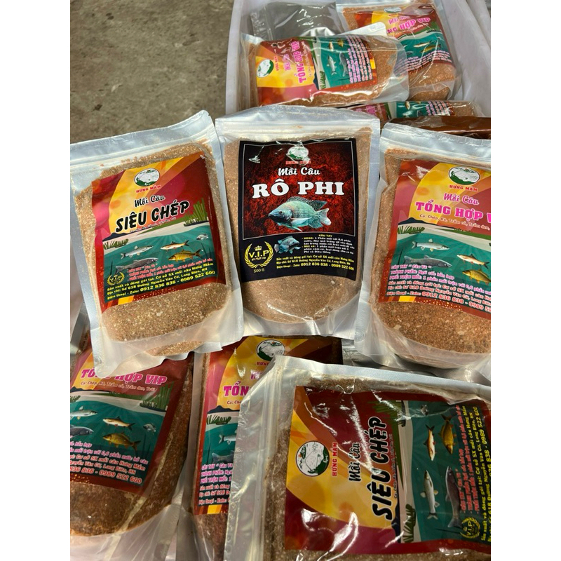 mồi câu siêu nhạy rô phi - siêu chép (500GR)