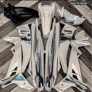  Dàn áo xe Sirius 50 110cc màu Đen Nhựa ABS cao cấp Tặng Tem PVC 3 lớp 