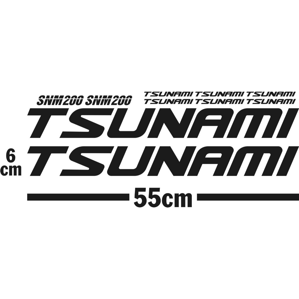 Tem TSUNAMI 200 dán khung xe đạp