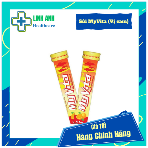 Viên sủi MyVita Multi (Vị Cam) - Bổ sung Vitamin & Khoáng chất- Tăng cường đề kháng - Tuýp 20 viên