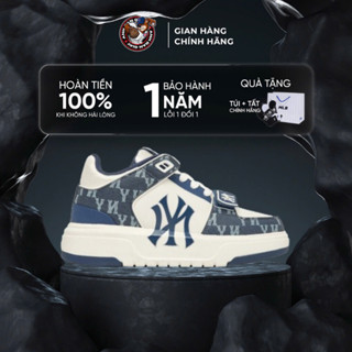 [ Chính Hãng Full Hidentag ] Giày MLB Chính Hãng Chunky Liner Mid Monogram Denim SS Mới. Giày Chính Hãng Nam nữ Độn Đế