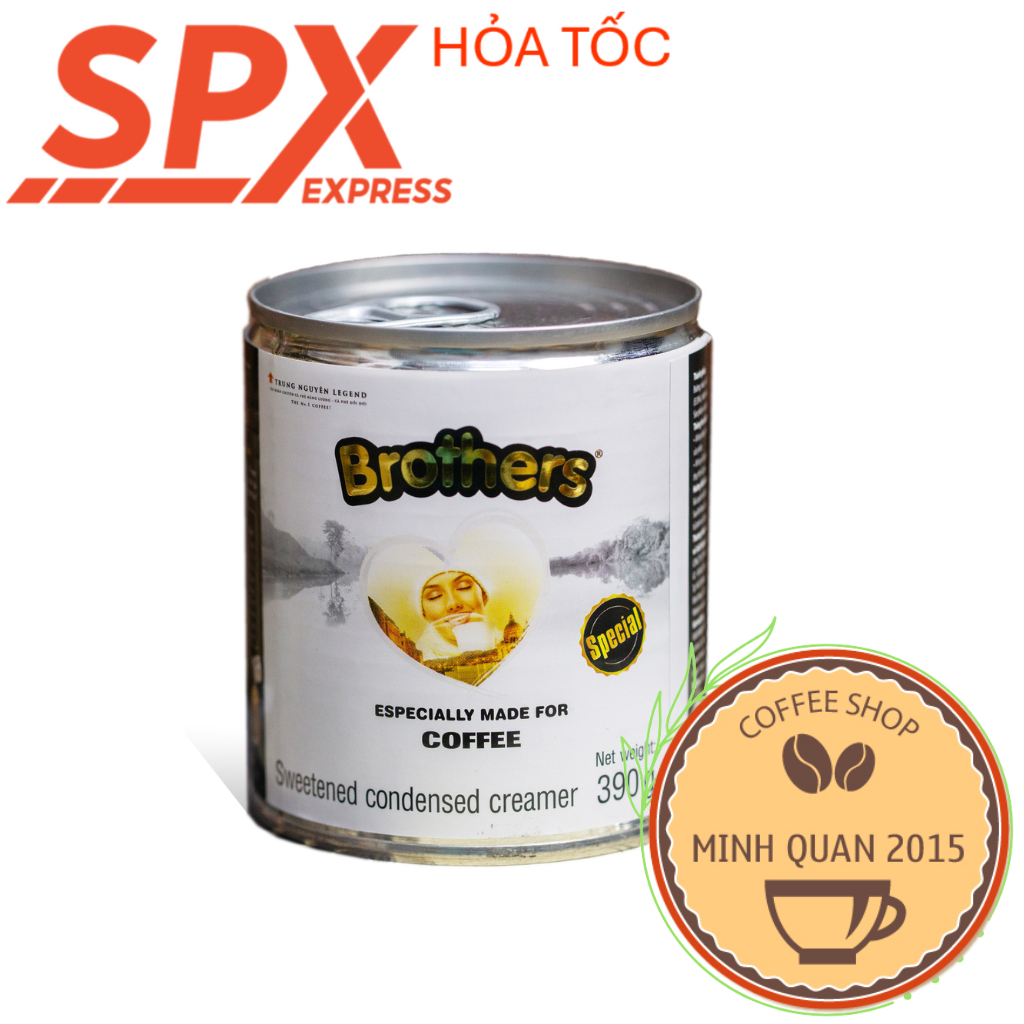 (SỈ - COMBO 05 Hộp) Sữa Đặc Có Đường Brothers Tập Đoàn Cà Phê Trung Nguyên _Hộp 390 Gr