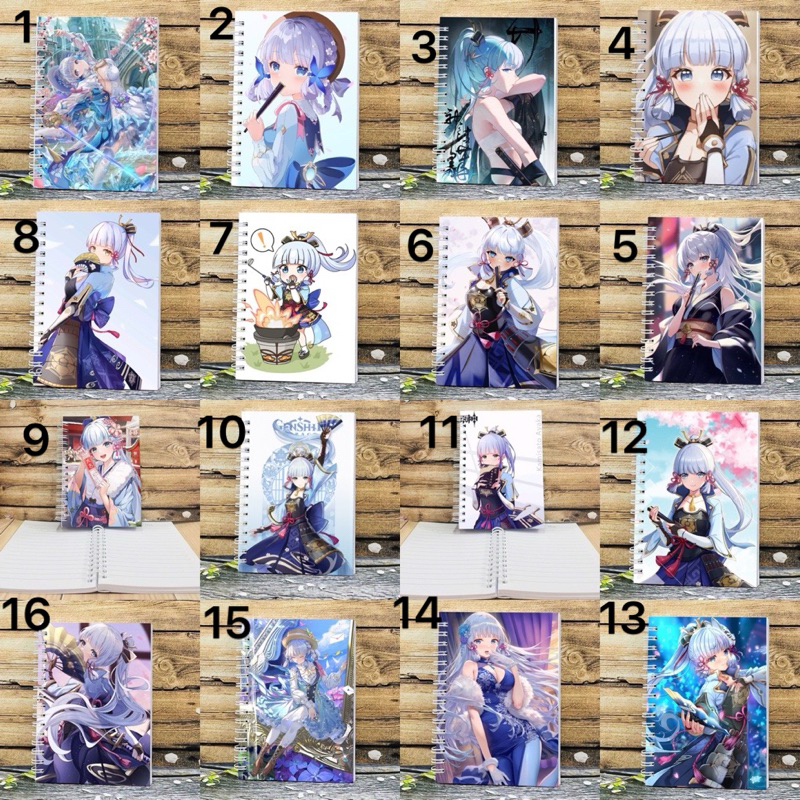 Sổ Kamisato Ayaka Genshin impact gays lò xo A6,A5 / sổ tay Kamisato Ayaka