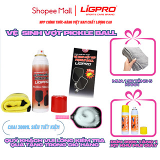   Chai 300ml  Bình vệ sinh vợt Pickleball LIGPRO Bọt Tuyết NANO BẠC chăm sóc và bảo quản các loại vợt -NPP Chính thức 