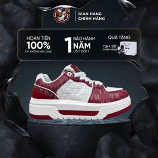 [ Chính Hãng Full Hidentag ] Chunky Liner Monogram New York Yankees Đỏ Mận SS2025 Chính Hãng. Giày Sneaker Nam Nữ Độn Đế