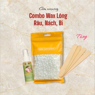  100G Sáp wax lông cao cấp + Mỡ trăn dưỡng da + tặng que gỗ lấy sáp 