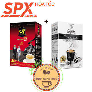 ( Combo - 2 Hộp ) Cà phê G7 3in1 hộp 18 gói + Legend Classic Hộp 12 gói Trung Nguyên