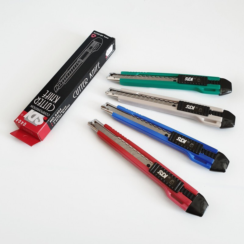 Combo 5 dao rọc giấy SDI. Dao rọc giấy mini, dao rọc giấy decor deli, dao rọc giấy SDI 0404