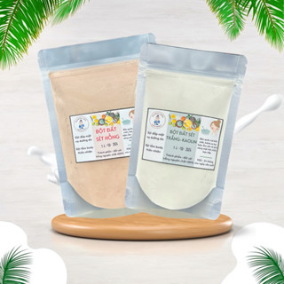 Bột mặt nạ đất sét xám xanh trắng hồng nguyên chất hỗ trợ làm sạch thanh lọc thải độc da, giảm mụn