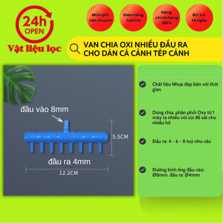 Van Chia Oxi Nhiều đầu ra cho dàn cá cảnh tép cảnh
