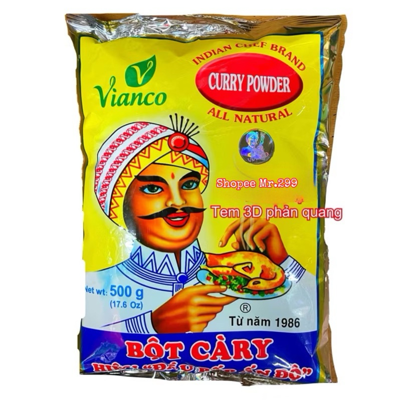 Bột cà ri nguyên chất Việt Ấn gói 500 gram