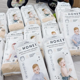 (Mẫu mới) Tã bỉm dán/ quần Momo Honey sợi tơ tằm đủ size NB-4XL