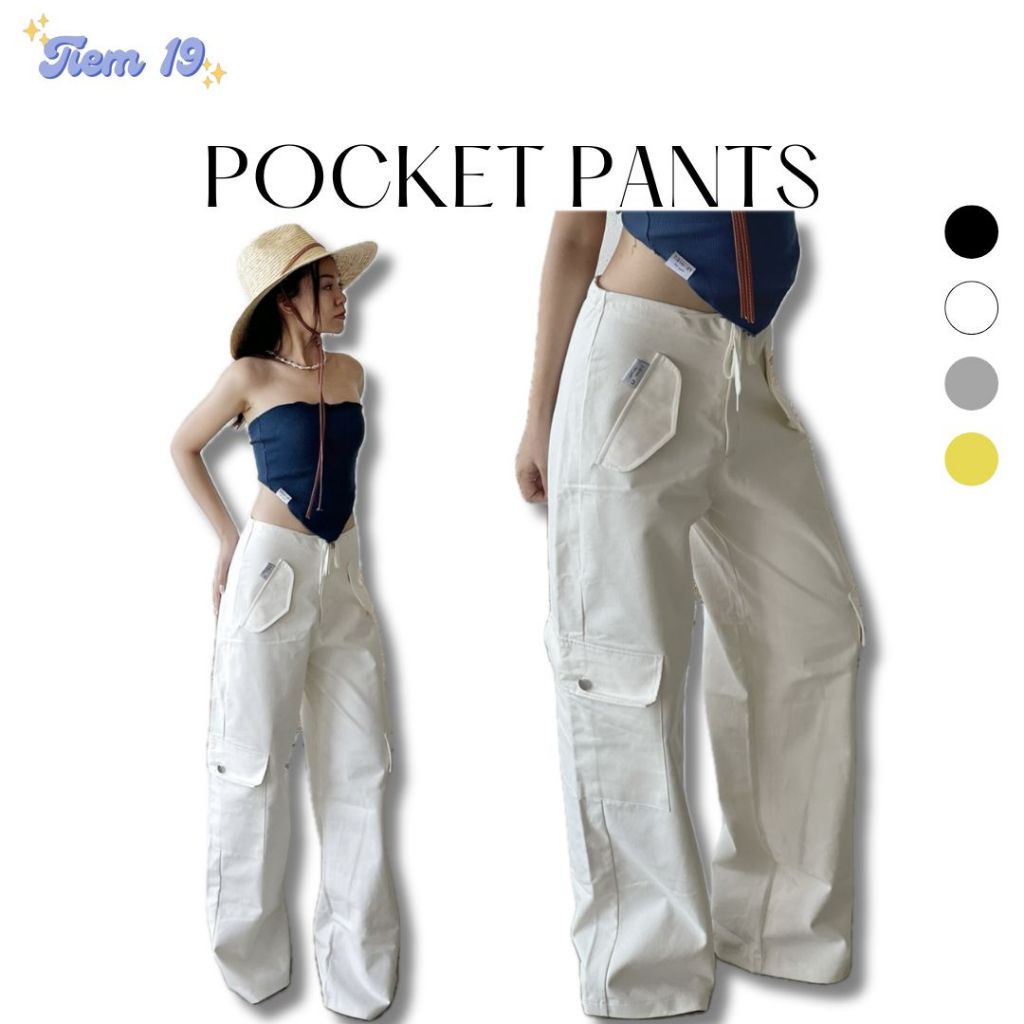 Quần Dài Túi Hộp Kaki Cargo Pants | Tiệm 19 | Pocket Pants