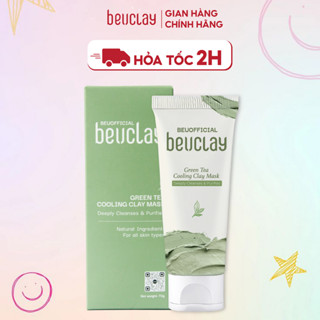 Mặt nạ đất sét BEUCLAY trà xanh sáng da, se khít lỗ chân lông, kiểm soát dầu, ngăn ngừa mụn cám mụn đầu đen