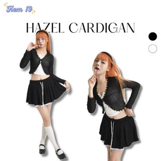 Áo khoác cardigan tay dài viền ren - Tiệm 19 - Hazel Top