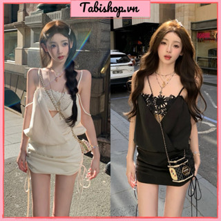  Set đầm 2 dây kèm bra ren hoa TABISHOP Set đồ nữ sang chảnh thiết kế lạ mắt mặc đi biển đi chơi 59  