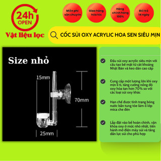 Cốc Sủi Oxy Acrylic hoa sen Siêu Mịn
