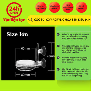 Cốc Sủi Oxy Acrylic hoa sen Siêu Mịn