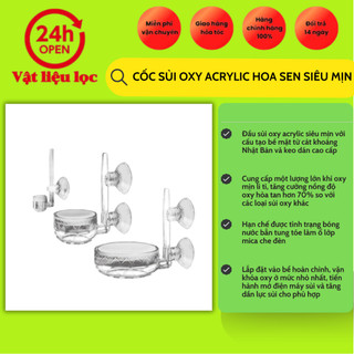 Cốc Sủi Oxy Acrylic hoa sen Siêu Mịn