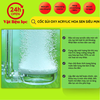 Cốc Sủi Oxy Acrylic hoa sen Siêu Mịn