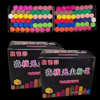  Phấn Lục Giác Nội Địa Trung Cao Cấp NHG Loại 14 Màu Hộp 50 Viên Vẽ Viết Bảng Nét Thanh Nét Đậm 