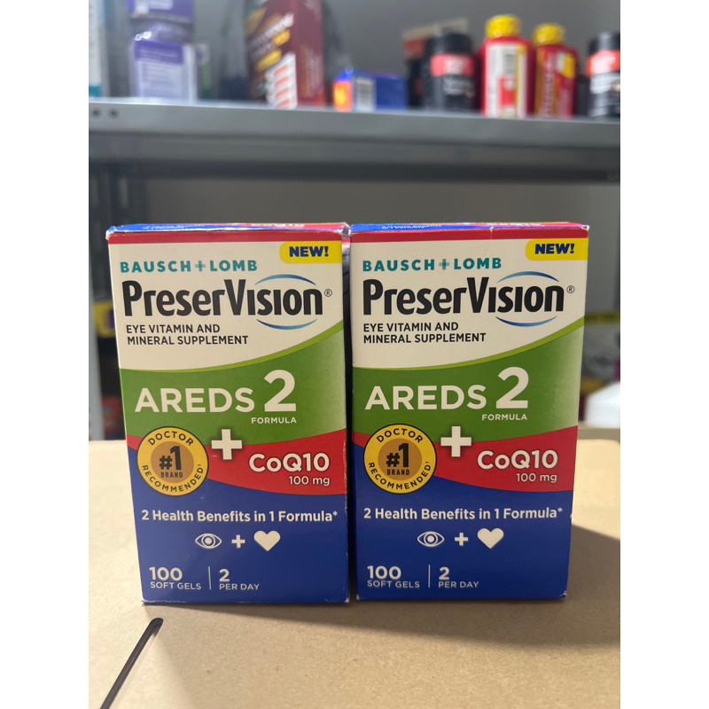 Viên uống bổ mắt kết hợp Coq10 bổ tim mạch PreserVision® AREDS 2 Formula + CoQ10 100 viên