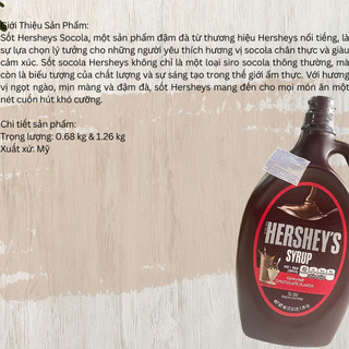 Sirô Sôcôla hiệu Hershey’s chai 1,36kg