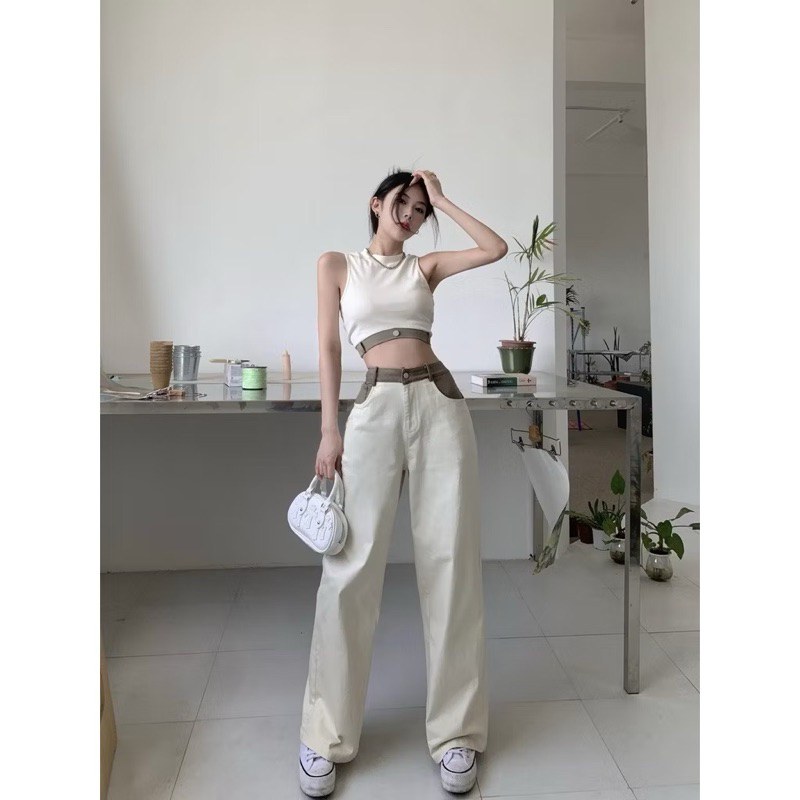 October Set • set áo croptop & quần kaki